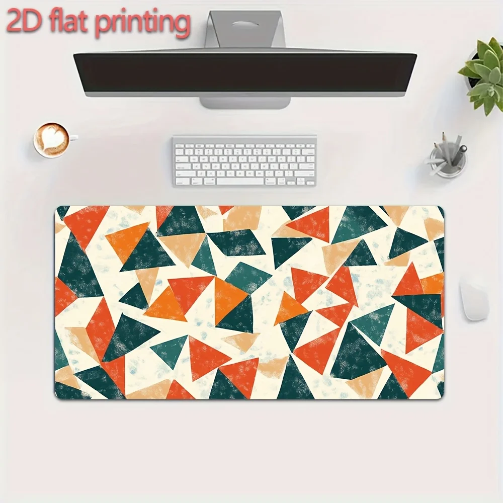 Aesthetic Geometric Triangle Large Mouse Pad, Non-Slip Desk Mat for Office Home Laptop