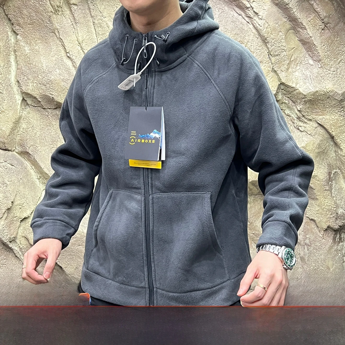 

Double-Sided Fce Hoodie Jaet Qui Warmth Qui Heat Winter Men Women Sweatirt Jaet Heavyweight 620g Polyester Fiber