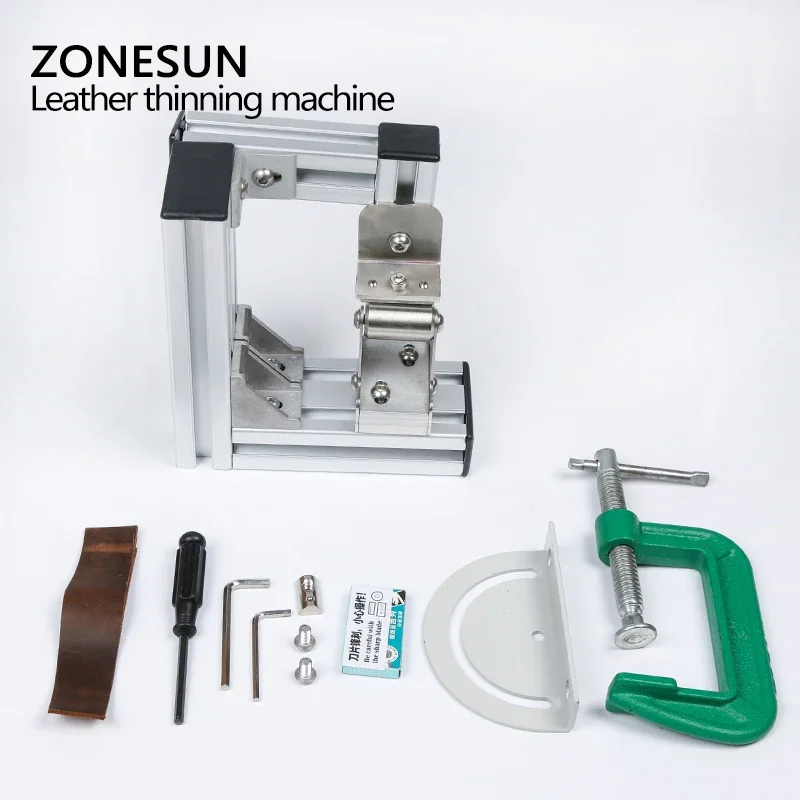 ZONESUN Leather Skiver Peel Tools Peeler DIY Speedy Shovel Skin Machine Leather Splitter Peeling leather Edge Skiver