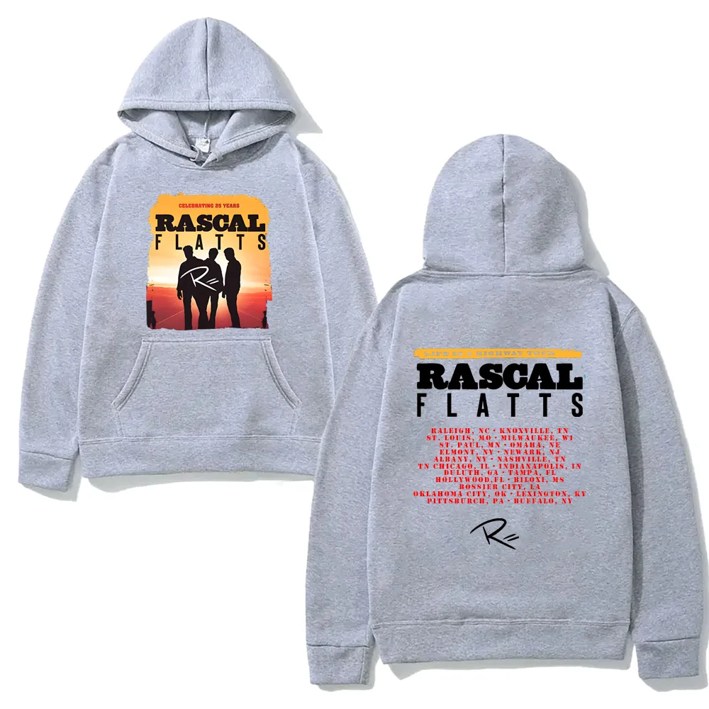 Rascal Flatts Singer's Same Style Hooded Grunge Comfortable Sweatshirt Sleeve Gothic Clothes Moletom Grunge 2026 Black Tour Tee