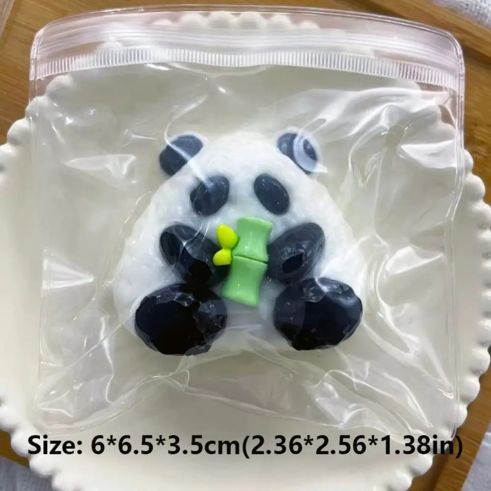 Mochi taba mole novidade criativa panda dos desenhos animados abraçando triângulo arroz bambu brinquedo inquietação bonito panda vermelho crianças presente de aniversário