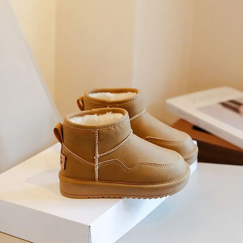

Fashion Kids Girls Winter Snow Boots 2026 New Fleece Lined Thickened Cotton Boots for Baby Girls