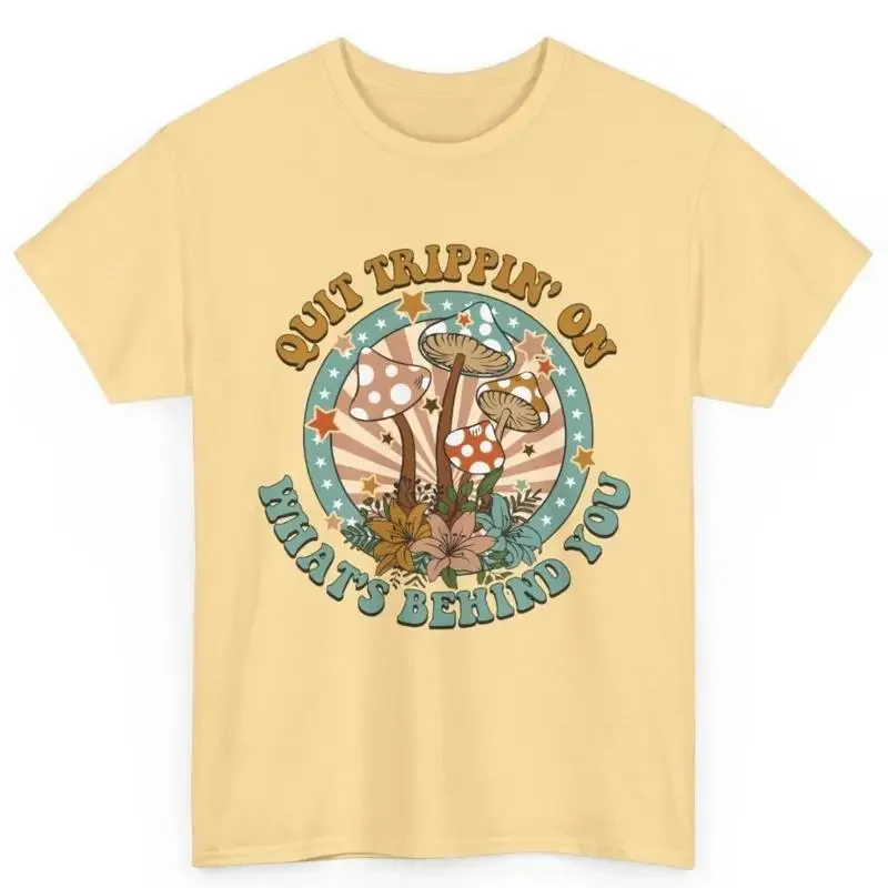 Psychedelic Mushroom T Shirt Quit Trippin On Mycology Fungi Hippie Retro