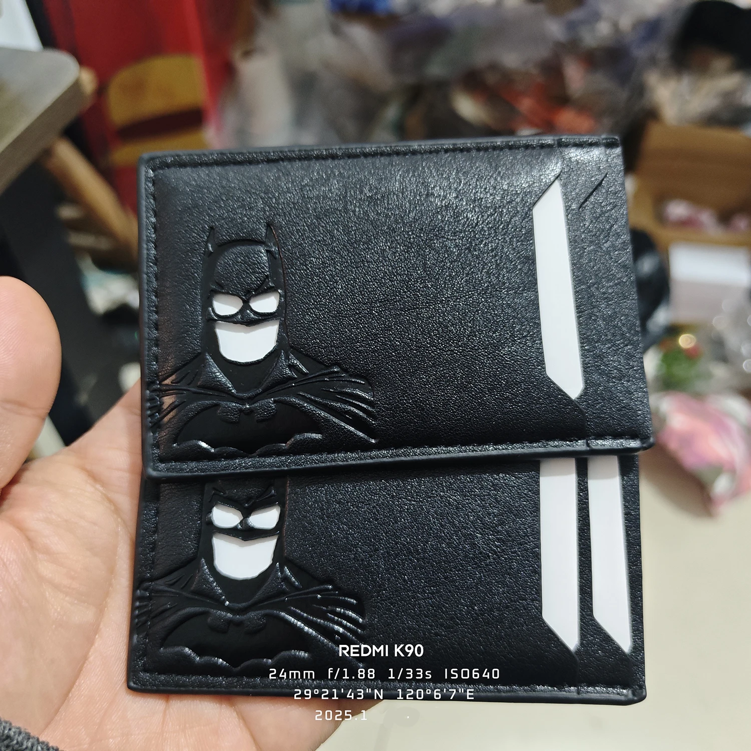 2Pcs Leather Bat Wallet Personalized Superhero Mask Card Holder Bat ID Heroic Wallet Gift