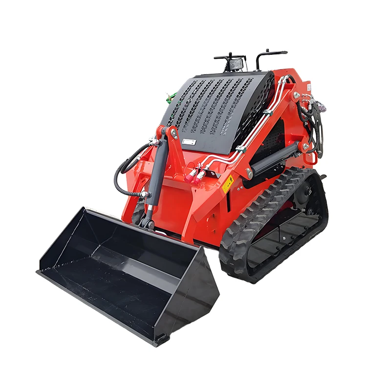 Multifunctional Tracked Skid Steer Loader Mini 500kg Skid Steer Loaders With Bucket Mixer Attachment Euro5 Epa Mini Loaders
