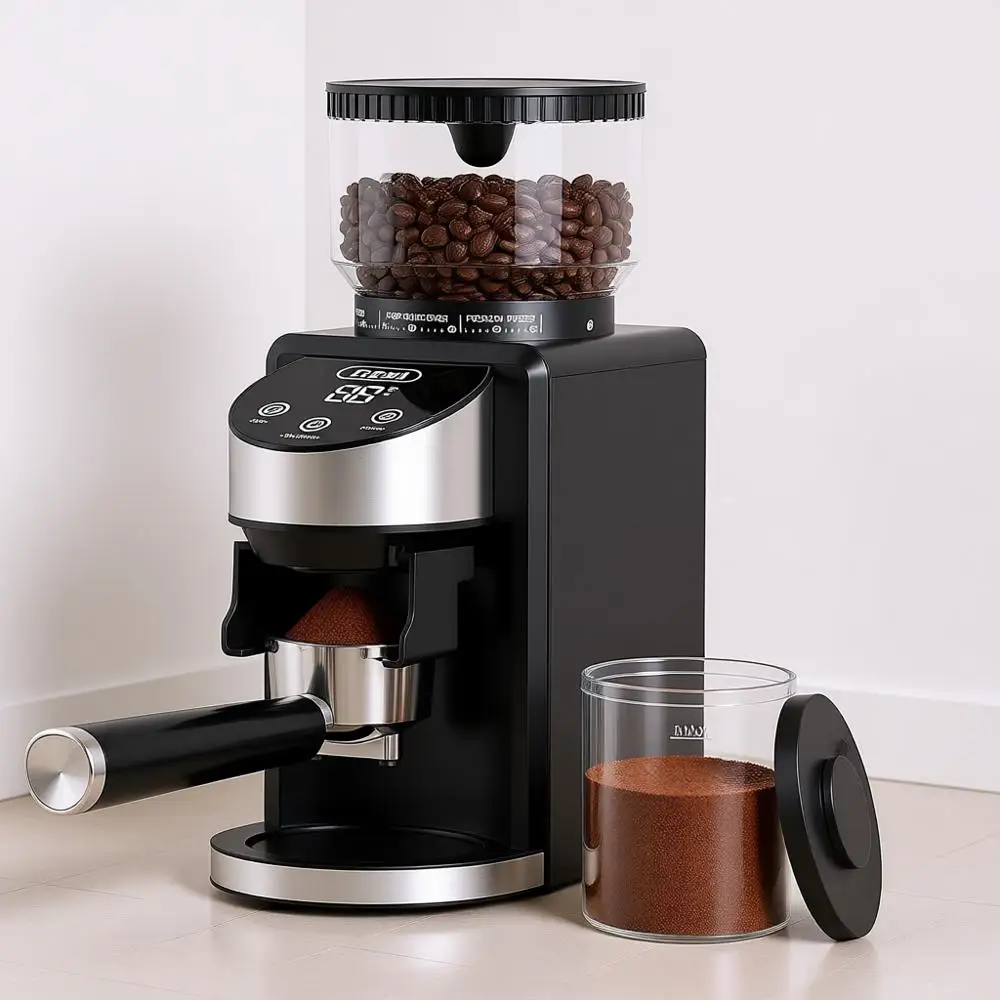 

Electric Coffee Bean Grinder with 35 Grind Settings, Drip, French Press, Burr Grinder for Home Use, Anti-static Design, Black