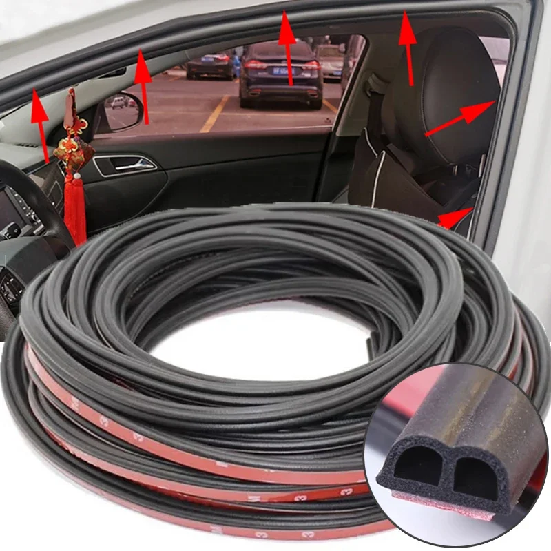 Porta do carro Tiras De Vedação De Borracha, Auto Dupla Camada De Vedação Adesivos, Tronco Som Isolamento, Weatherstrip, Acessórios Interior