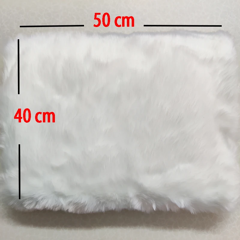 Pre-Cut Snow White Faux Fur 40x50CM- Ideal for DIY Crafts, Clothing, Home Decor & Photography Backdrops