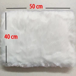 Pre-Cut Snow White Faux Fur 40x50CM- Ideal for DIY Crafts, Clothing, Home Decor & Photography Backdrops