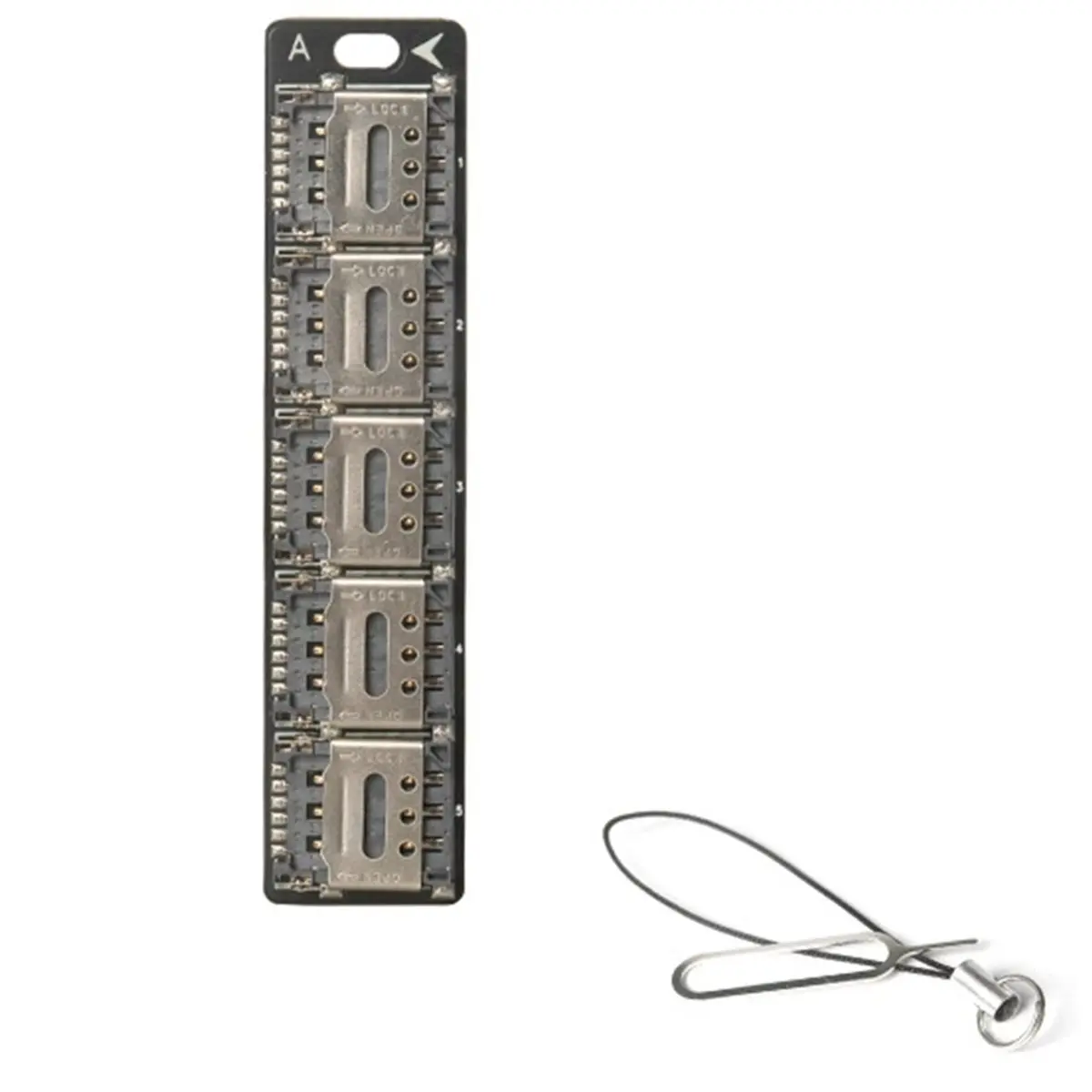 DT89 NEW TPC Compact SIM Card Storage Organizer, SIM Card Case, Holds Up to 10 Nano SIM Cards, Comes with A Lanyard and Card Pin
