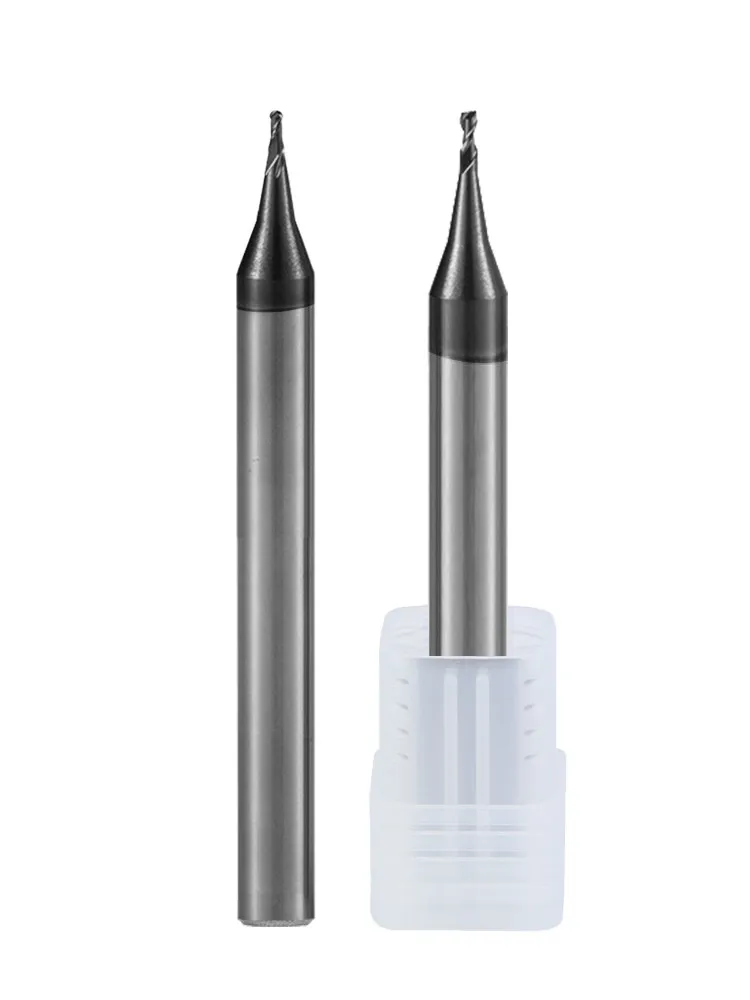HRC68 Hartmetall-Mikrofräser D0.1 bis D0.9, Flachfräser R0.05 bis R0.45, Kugelkopffräser für Edelstahl – Detail 4