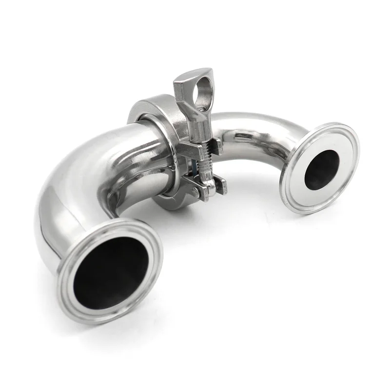 SS304/316L Sanitary Stainless Steel 90° Degree Tri Clamp Elbow 3/4\