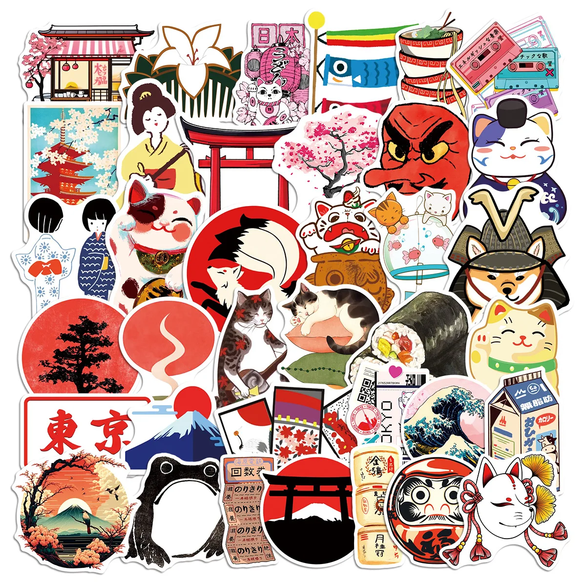 50 Stück Cartoon Japanische Frische Graffiti-Aufkleber Kreative Wasserfeste Dekoration DIY Computer Notizbuch Schreibwaren Sticker