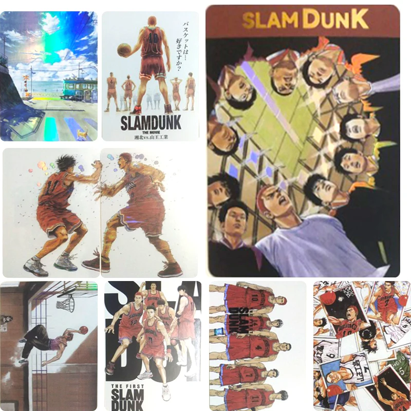 9Pcs/set Slam Dunk Anime Characters Sakuragi Hanamichi DIY Homemade Flash Card Christmas Birthday Gift Game Toys Collection Card