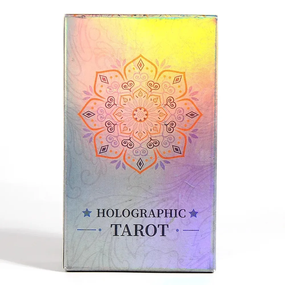 10.3*6cm MagicSeer Rainbow Tarot Cards Decks, Tarot Card and Book Sets for Beginners, Holographic Tarot Deck Board Game