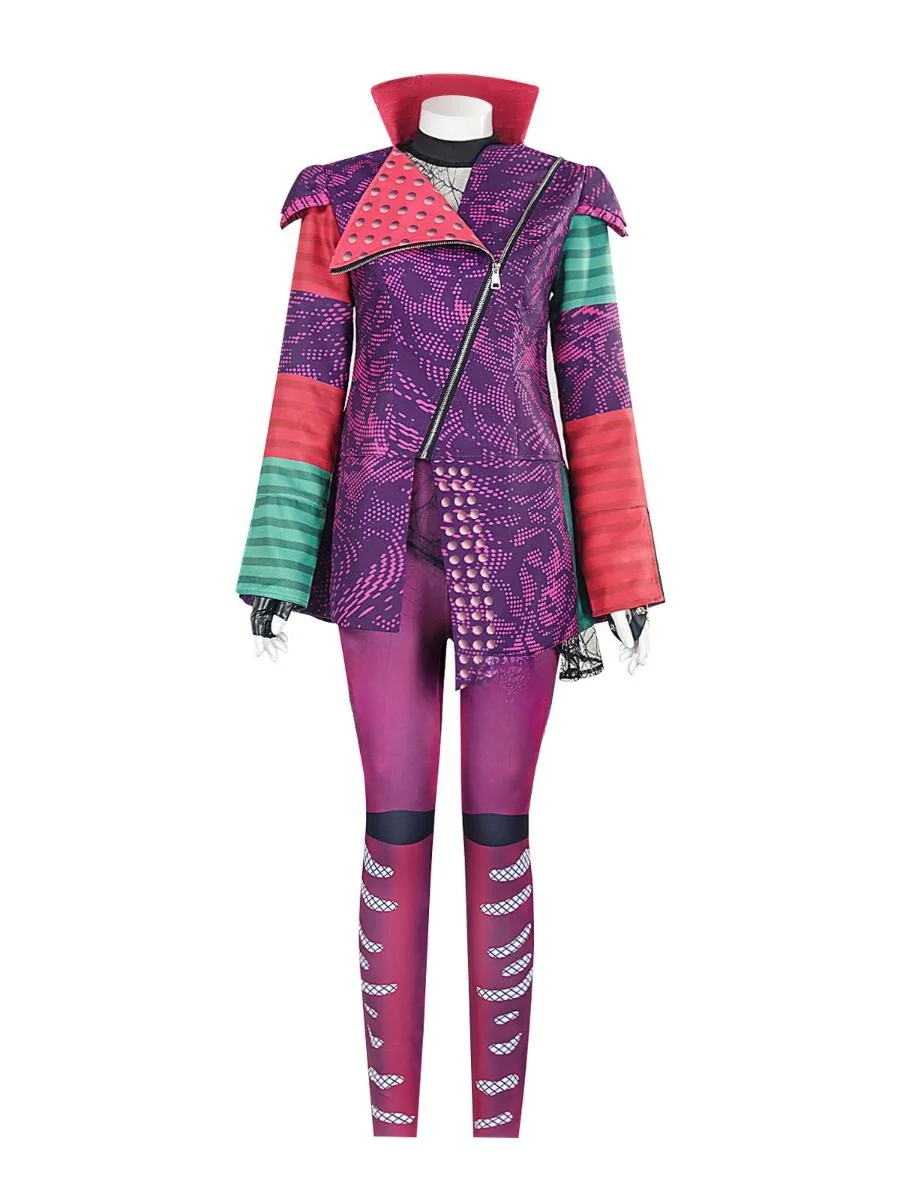 

Комбинезон Descendants3 на Хэллоуин, обтягивающий костюм, сценический наряд, цельный костюм Succor, женский модный полиэстер