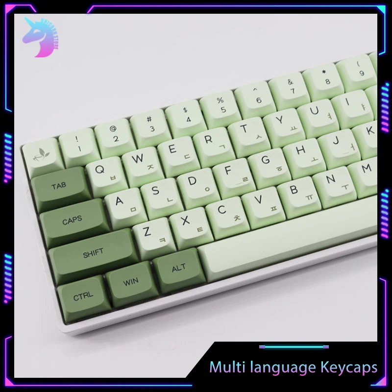 

Multi language Phonetic Keycaps Pbt XDA Keyboard Cap 123 Keys Cute Sublimation Mechanical Keycap Esports Keyboards Cap For Gift