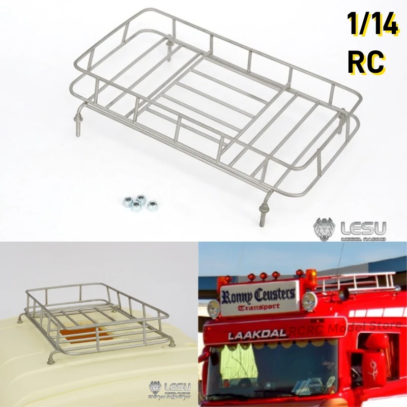 

1/14 RC Toy Truck Cab Canopy Frame Roof Rack For Tamiya 1/14 RC Tractor Truck For SCANIA MAN FH16 Parts Accessories LESU G-6127