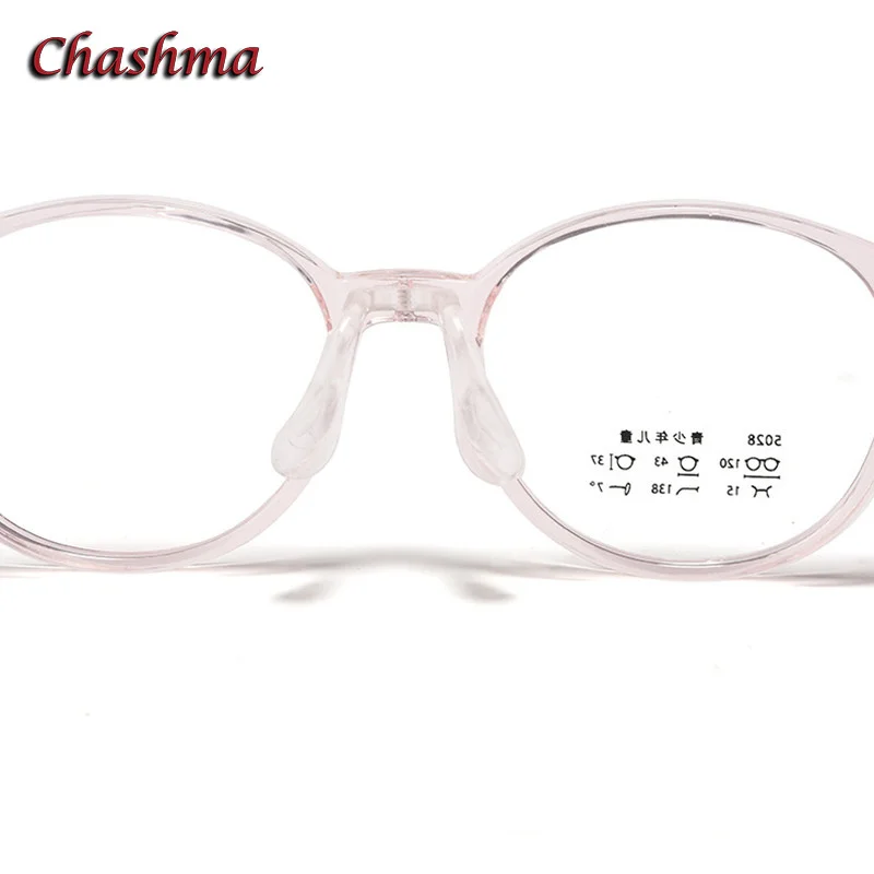 Chashma Round Prescription Spectacles Kids Eye Glasses Boy Frames Girls Flexible Light Gafas Rubber with Hoops Children