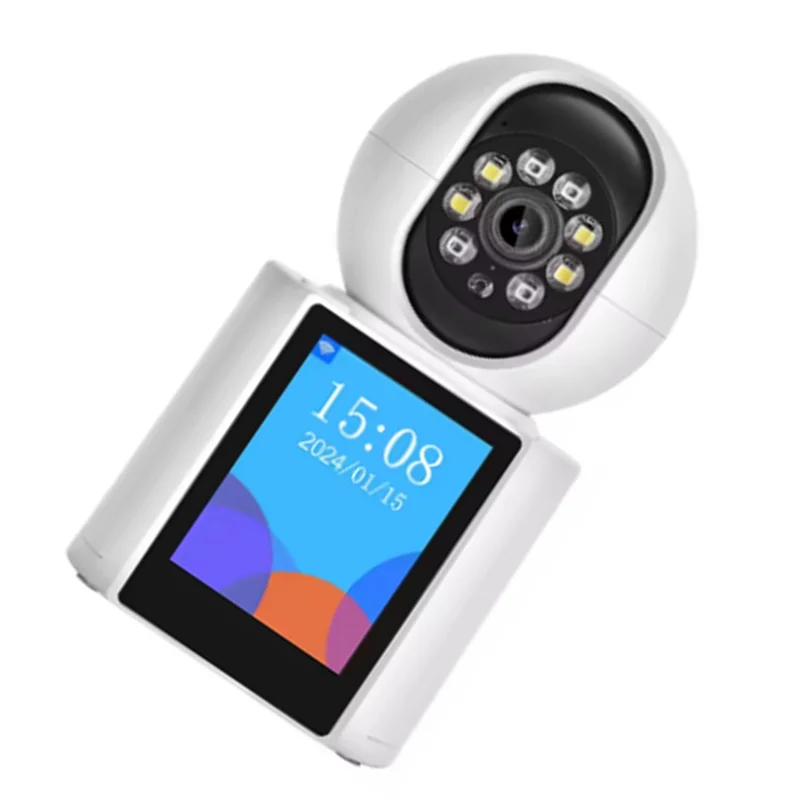 【НОВИНКА】Камера видеодомофона Smart Home 2MP с экраном 2,8 дюйма, Wi-Fi IP-радионяня, камера видеонаблюдения с автоматическим отслеживанием, вилка стандарта США