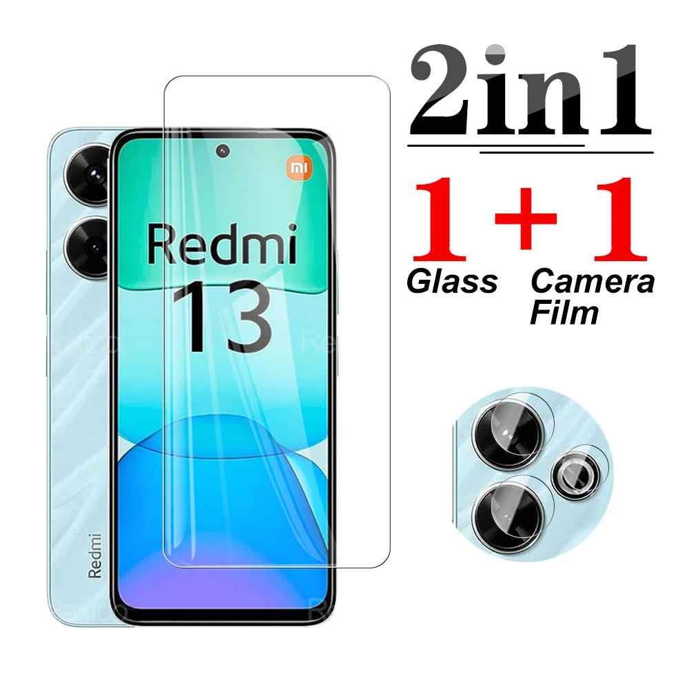 2in1 For Xiaomi Redmi 13 4G Screen protector Protective glass For readmi Red Mi Redmi 13 redmi13 lens protector film 6.79