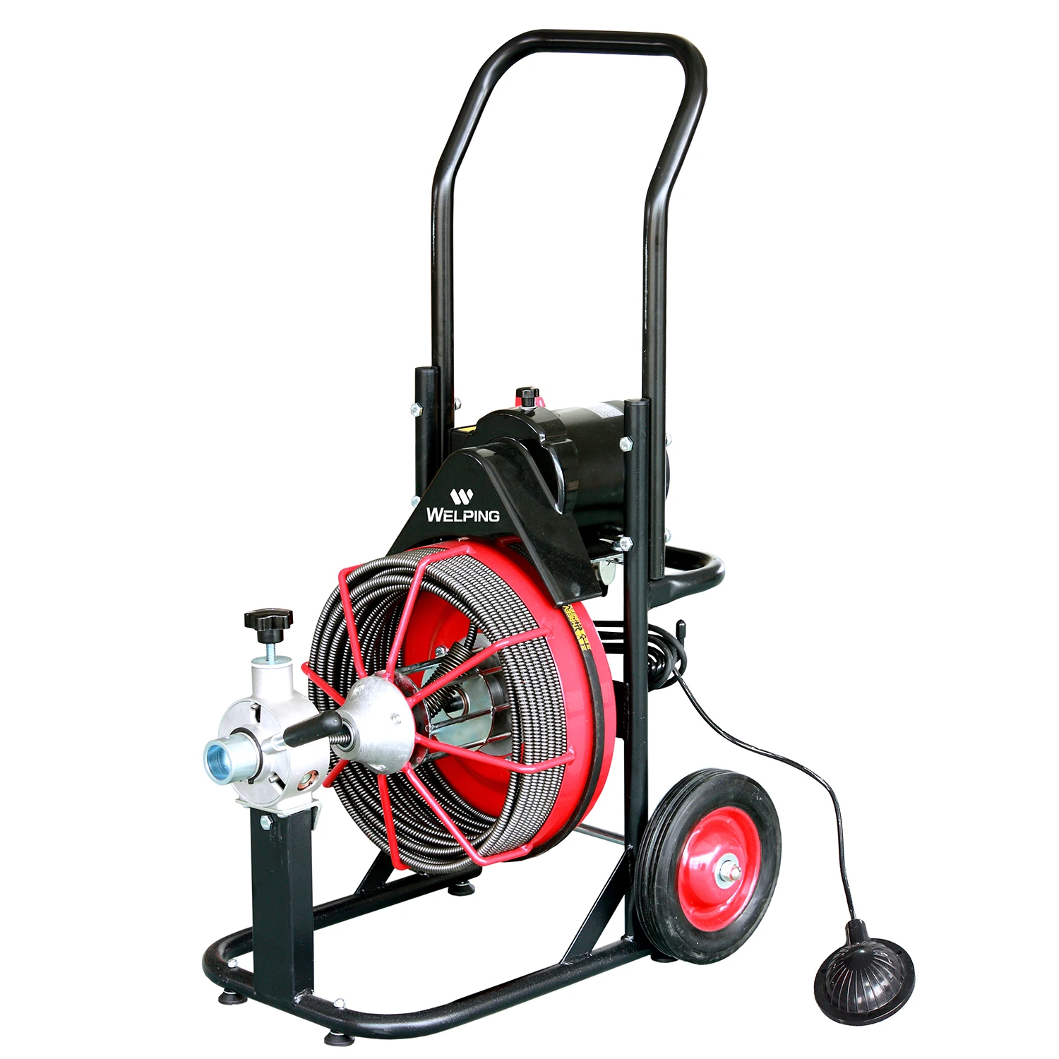 Drain Cleaning Snake Auger 120-Volt Drum Machine With 1/2 In. X 50ft. Cable + 4-Piece Tool Set