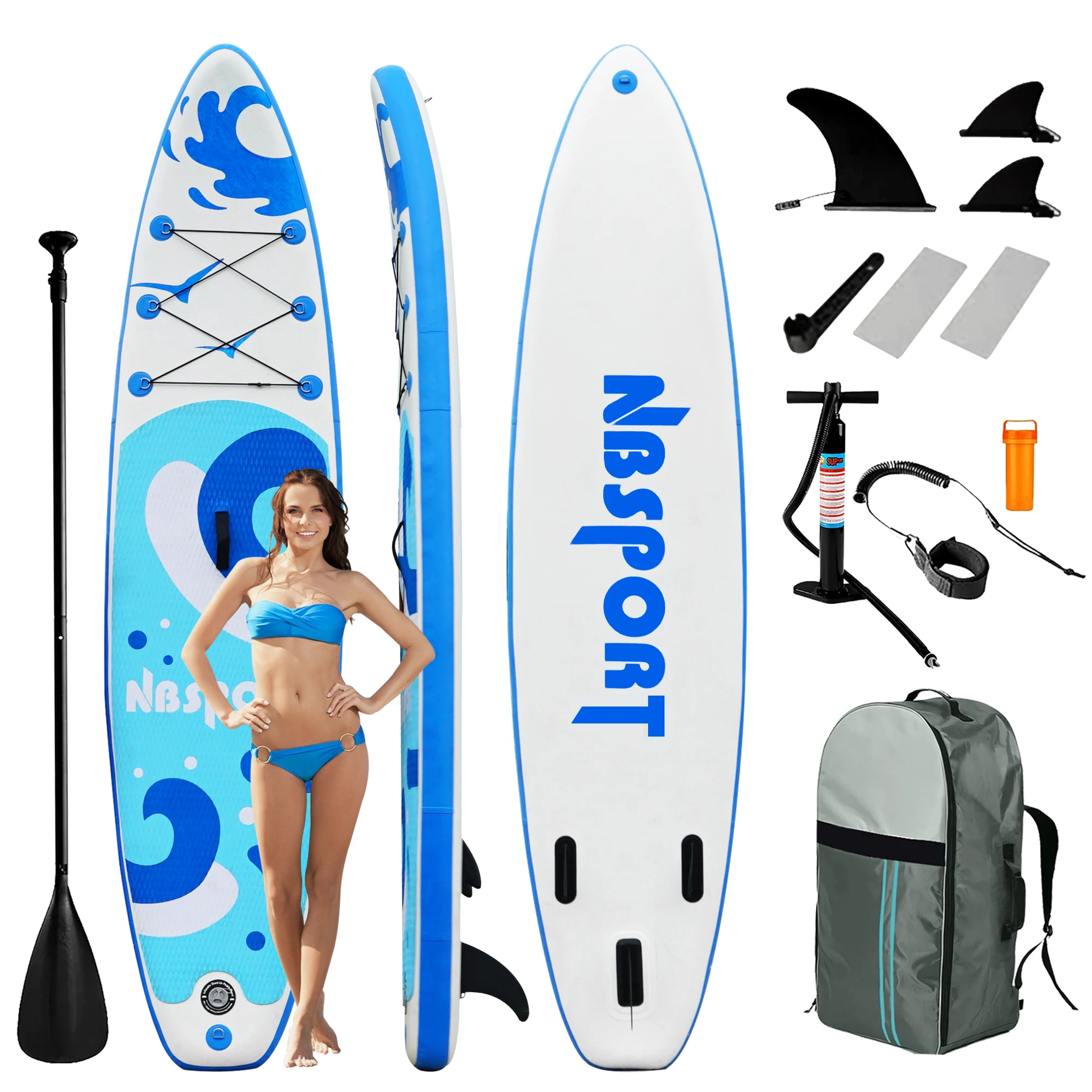 Wassersport Surf Surfbrett auf Lager leichtes aufblasbares PVC Air Sup Standing Paddle Board Standing Paddle Board