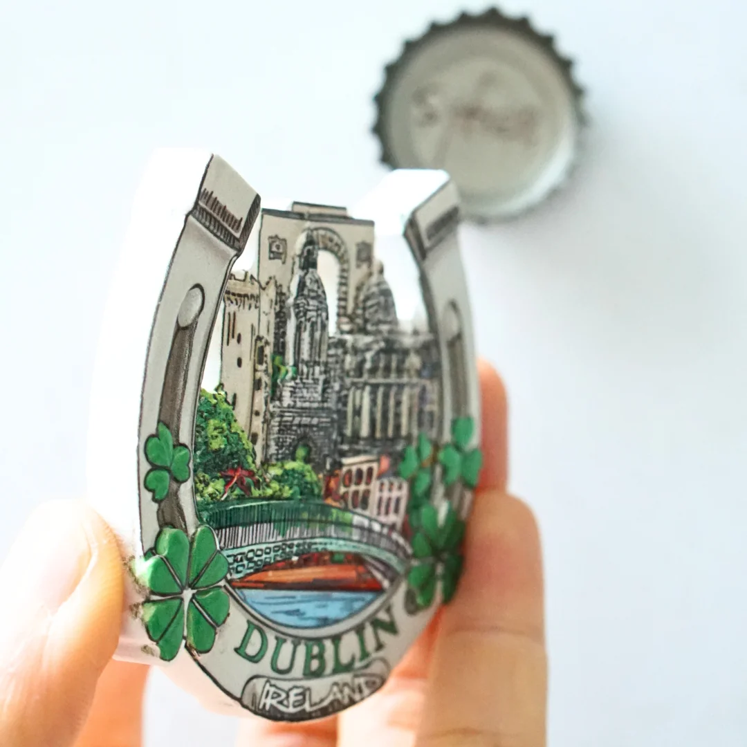 قطعة واحدة، مغناطيس ثلاجة دبلن، مغناطيس ثلاجة دبلن ذات المناظر الطبيعية الخلابة، مغناطيس ثلاجة أيرلندا، مغناطيس ثلاجة ذو أربع أوراق البرسيم ذات المناظر الطبيعية الخلابة، أيرلندية