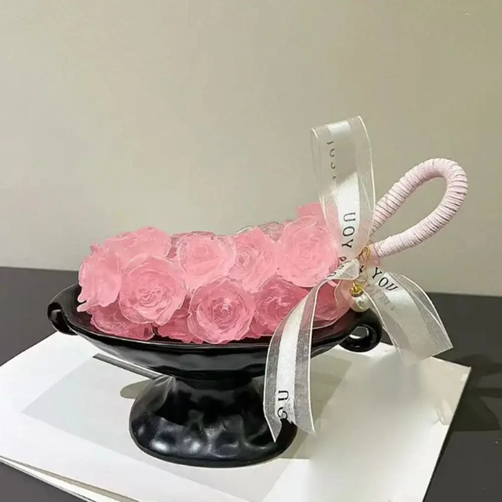 

Portable Transparent Crystal Rose Scented Soap Gentle Rich Foam Cleansing Soap Hanging Can Be Cut Rose Cold Soap for Shower