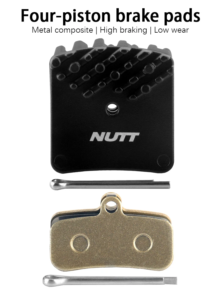 AliExpress NONE NUTT 4 Piston MTB Hudraulic Disc Brake Pad Road Bike Ice-Tech Metal Pads Mountain Bicycle Brake Shoe for Shimano M6120 M7120