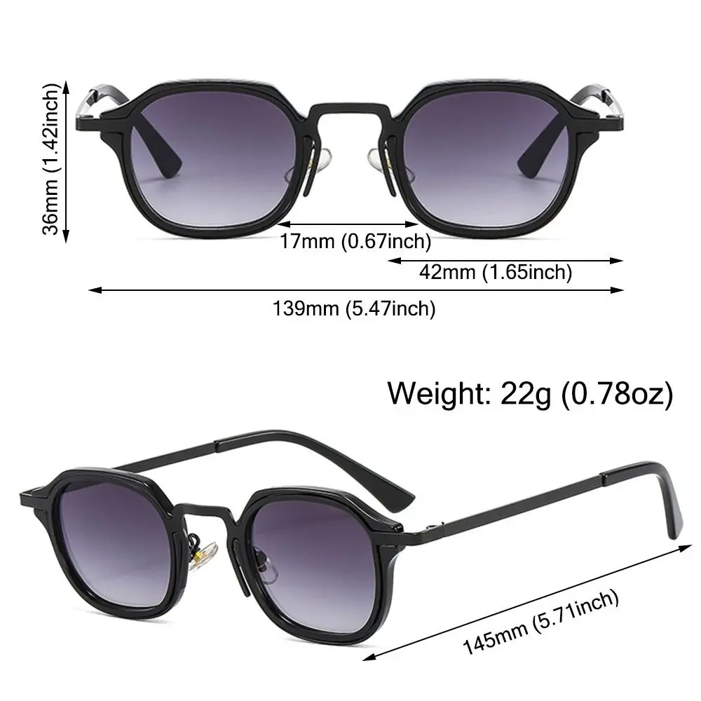 Metal Frame Small Square Sunglasses Fashion Y2K UV400 Protection Driving Sun Glasses Punk Shades for Women & Men