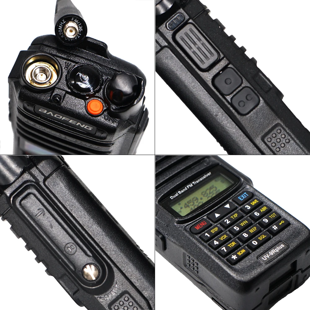 AAA+ UV-9R plus Walkie Talkie IP67 Водонепроницаемый главный динамик CB Радио FM-трансивер UHF/VHF радио 10 Вт 4800 мАч uv 9r plus