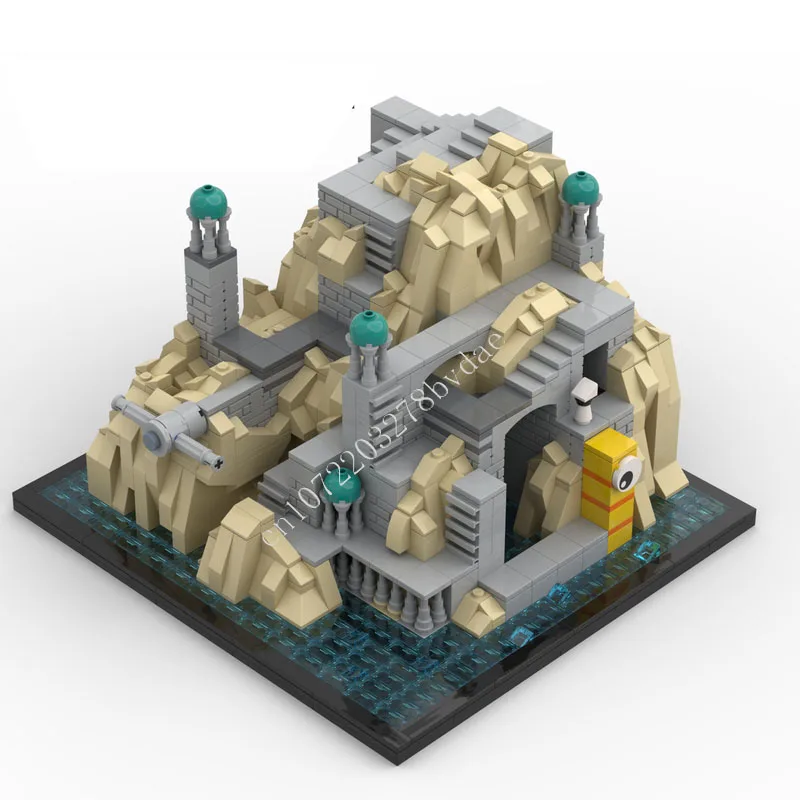 1261PCS Angepasst MOC Monument Valley-Die Descentstreet ansicht Bausteine Modell Technologie Ziegel DIY Kinder Spielzeug Geschenke