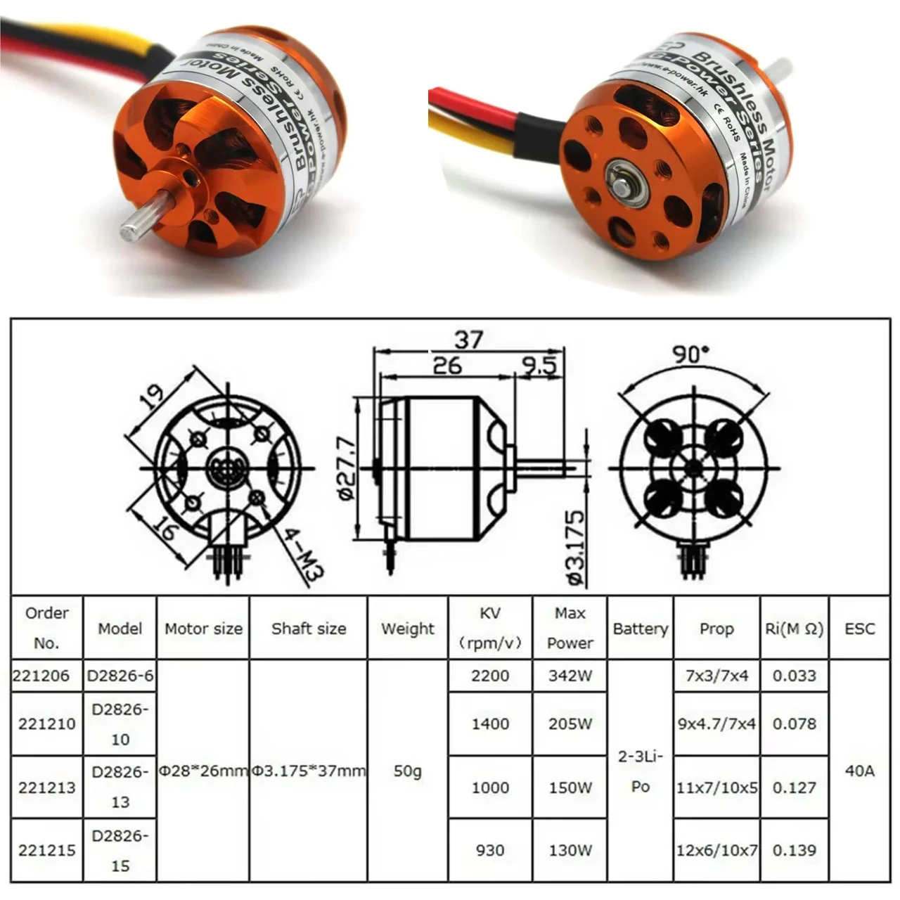 ep-d2826-2826-motor-brushless-2200kv-1400kv-1000kv-930kv-outrunner-para-modelo-mini-rc-multicopteros-aviao-helicoptero-controle-remoto