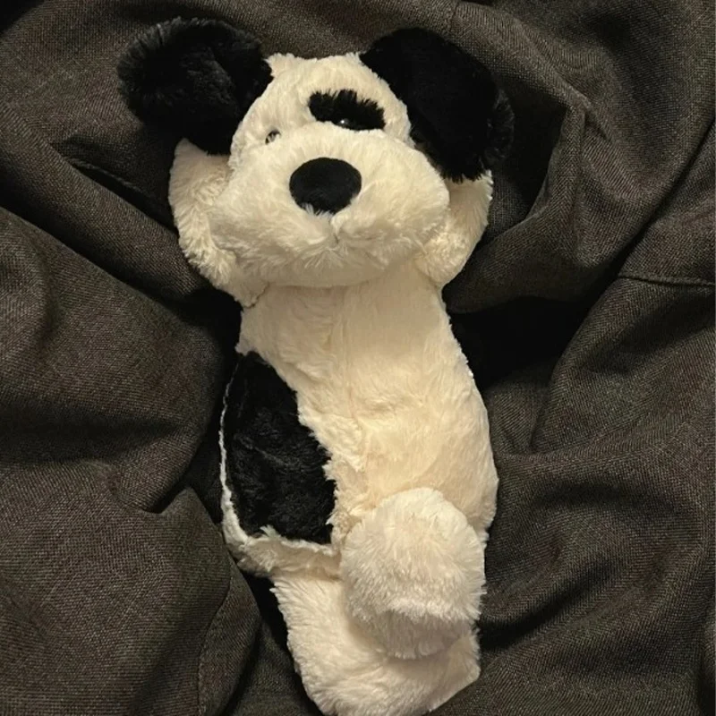 Peluche Cane Pirata Laford 30-45cm - Bianco e Nero, Morbido Cuscino da Abbraccio, Giocattolo per Divano, Compagno di Comfort per il Sonno, Regalo