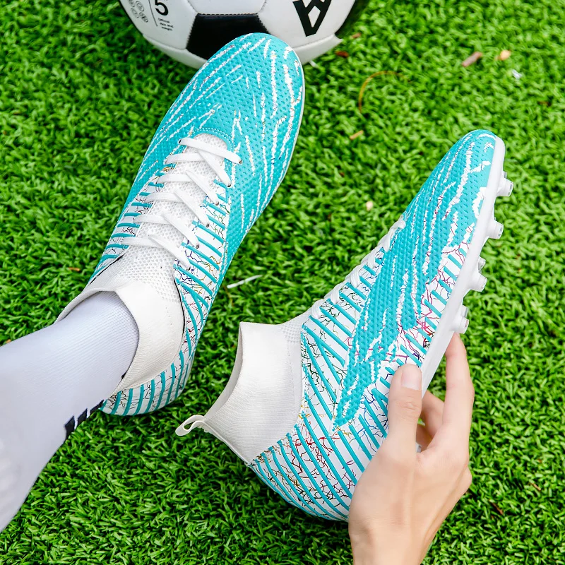 

FG/TF Training Sport Soccer Cleats Football Sneaker Ankle Wholesale Unisex Outdoor Ultralight Professional Men Soccer Shoes