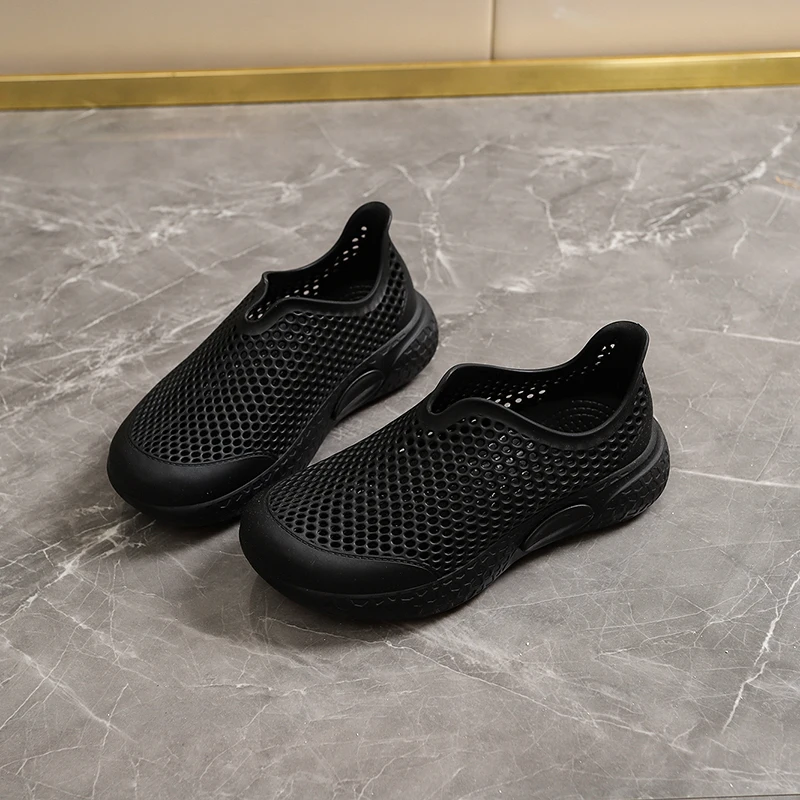 Summer Woman Slip On Sneakers Breathable Hollow Out Non-slip Lightweight Casual Sports Shoes Shock Absorption Running Trainers