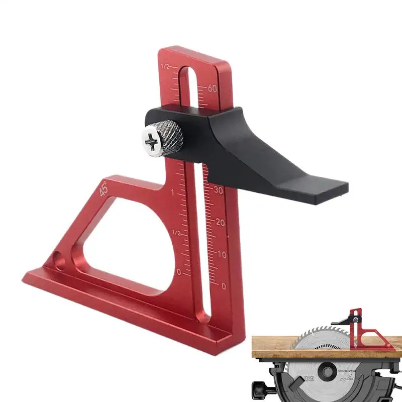 Woodworking Height Ruler Woodworking Tool Setting Gauge With Scale Aluminum Alloy Precision-Machined Measuring Tool For