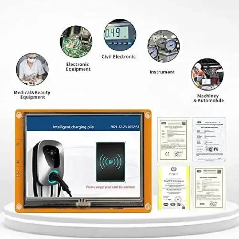 STONE 4,3" bis 10,1" HMI-Bildschirm Vollfarb-TFT-LCD-Industrie-Anzeigemodul für Arduino Uno3 Arduino-Bildschirm ESP32