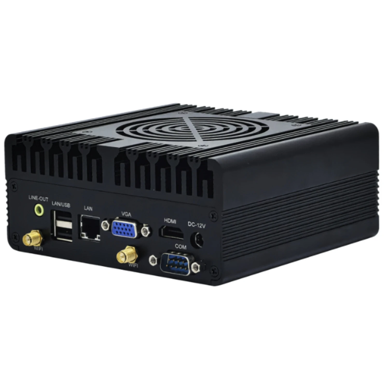 8/10th Gen Core I5 I7 Industrial Mini PC Fanless Motherboard with Top Cooling Fan Compact Case for Digital Signage & Kiosk