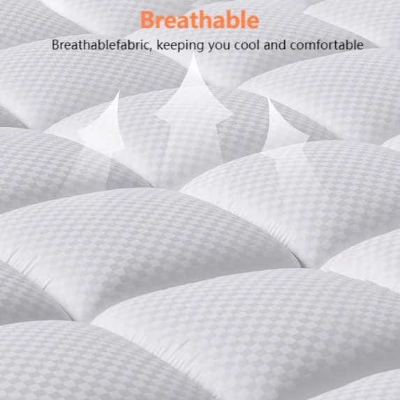 Protetor de Colchão Acolchoado Extra Grosso Queen Size com Bolso Profundo para Cama - Atacado