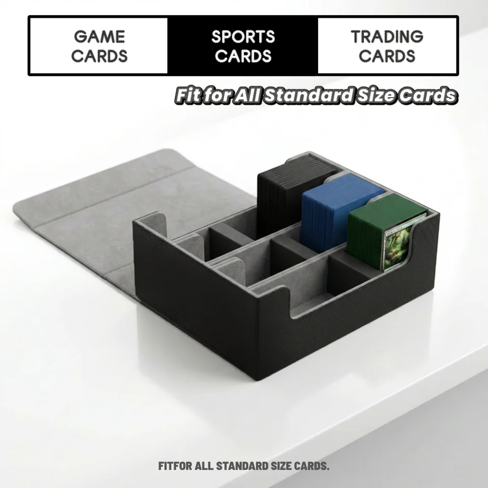 Yinanstore Boîte pour Jeu de Cartes Boîte de Rangement pour Cartes Contenant en Cuir PU de Qualité Supérieure Porte-Cartes de Jeu pour 100+ Cartes sous Pochette, pour Cartes de Collection Noir Yinanstore Boîte pour Jeu de Cartes Boîte de Rangement pour Cartes Contenant en Cuir PU de Qualité Supérieure Porte-Cartes de Jeu pour 100+ Cartes sous Pochette, pour Cartes de Collection Noir