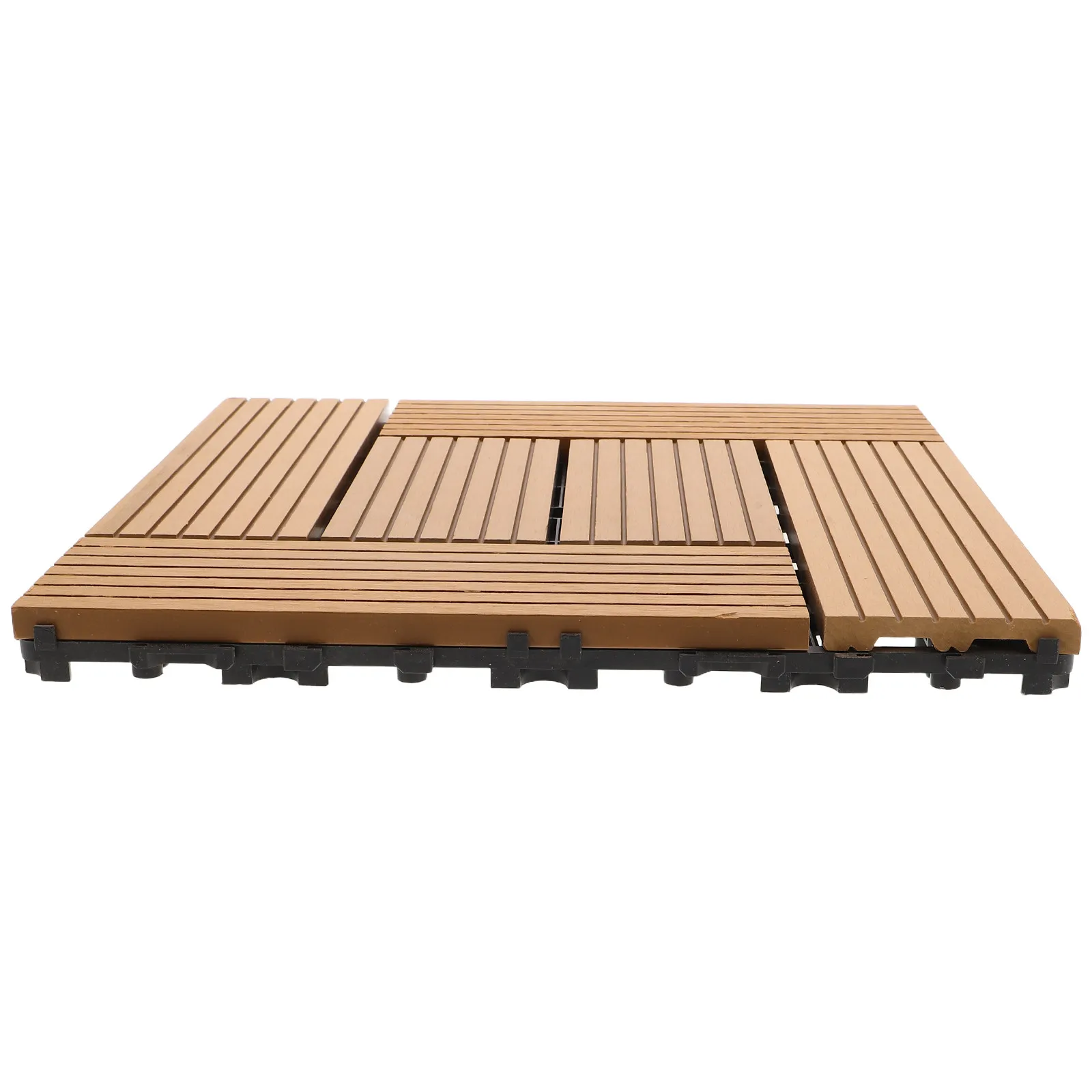 Plastic Composite Interlocking Deck Tiles 30.5x30.5x2cm Outdoor Weatherproof Balcony Patio Garden Floor Tiles Outdoor Deck