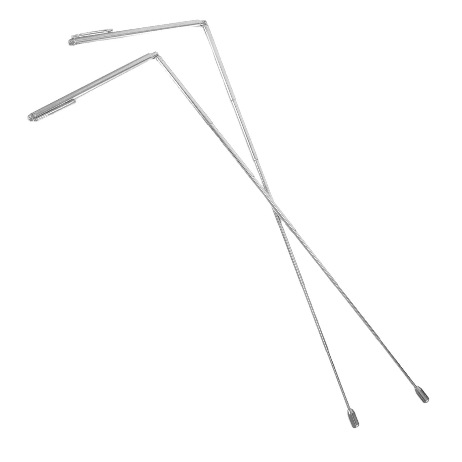 2Pcs Metal Adjustable Telescopic Rods Portable Extendable Stainless Steel Divining Pole Water Dowsing Rods