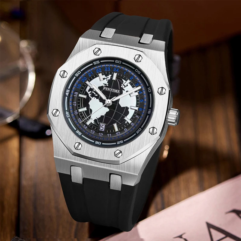 

2025 Новые мужские часы Wandering Earth Dial Design Модные повседневные деловые часы Водонепроницаемые светящиеся мужские кварцевые часы