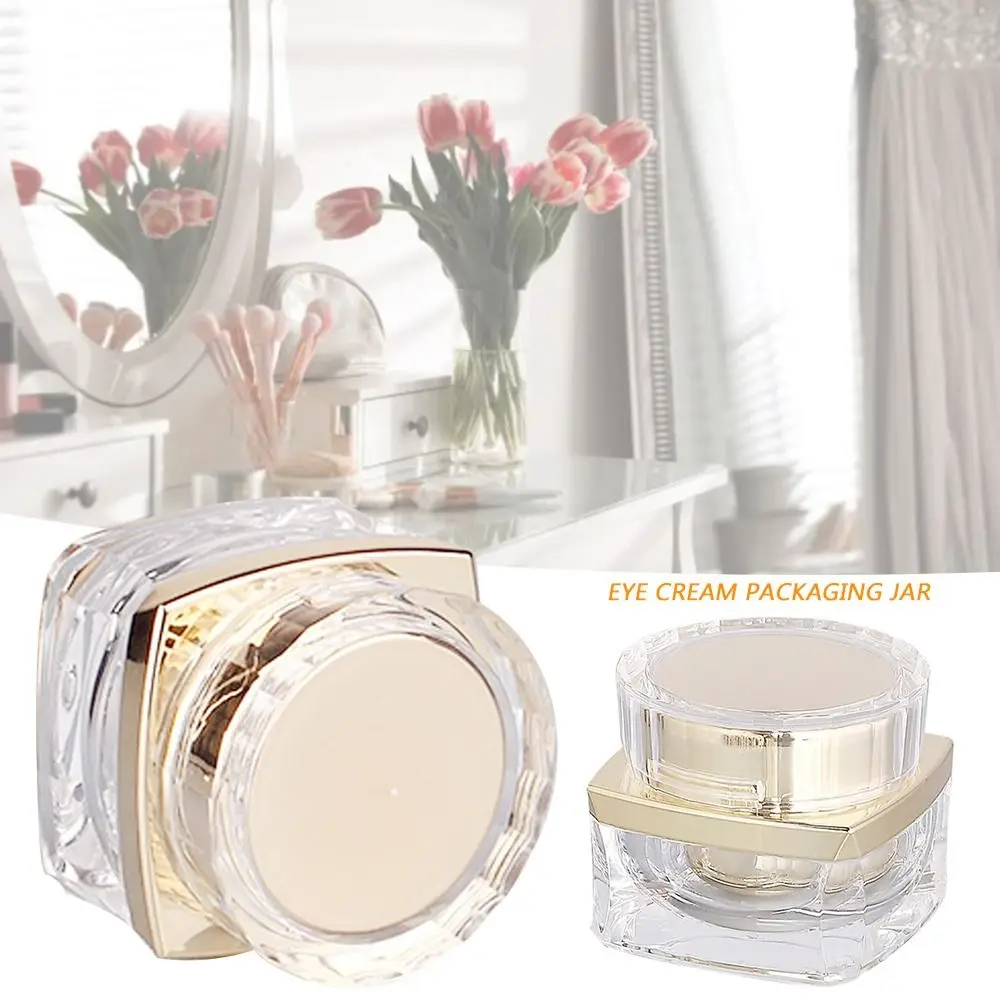 Pot de maquillage vide Transparent épais, carré, Portable, bouteille de crème pour le visage, rechargeable, pot d'emballage pour crème pour les yeux, 5g 10g 20g 30g 50g