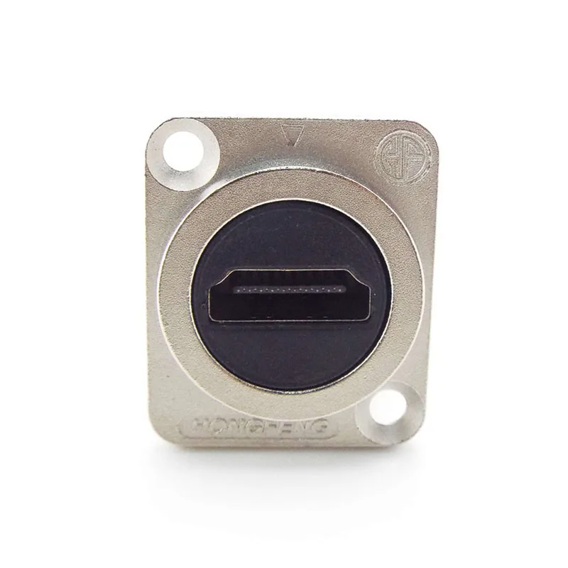 D Type Chassis Connector Female to Female Socket Panel Mounted Adapter HDMI-Compatible 2.0 Jack Plug