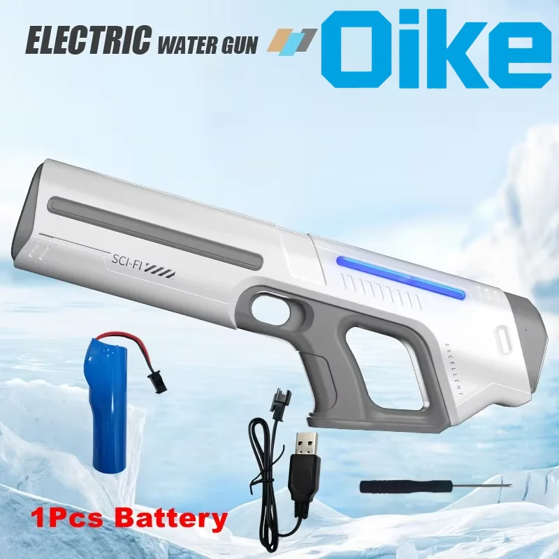 Elektrisch waterpistool speelgoed voor kinderen, volwassenen, automatische zuigwaterblaster, zomer buiten speelgoed, strand, zwembad, tuin spel