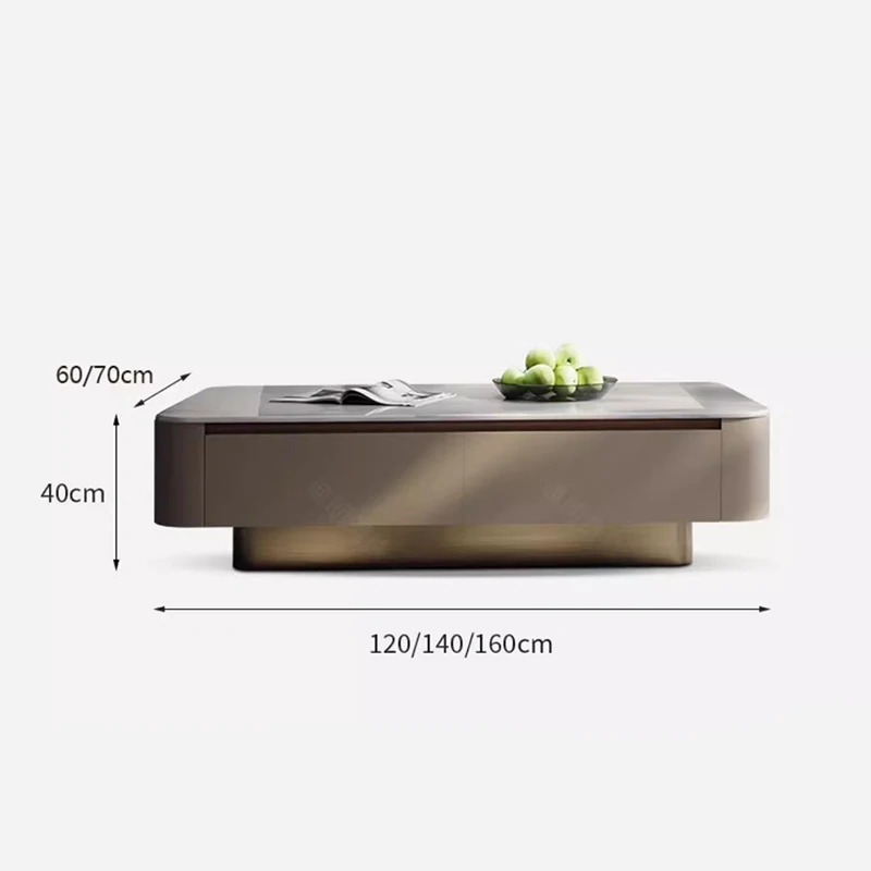 c13-Italian Minimalist Marble Coffee Table Luxury High-End Living Room Coffee Table with Premium Appeal Creative Home Furniture