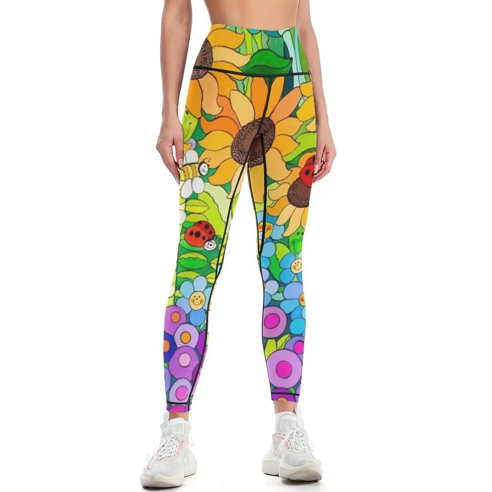 

Женские леггинсы Ladybug Garden II для фитнеса и спорта, коллекция 2025 года